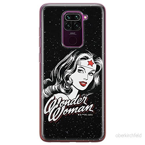 ERT GROUP mobiltelefonfodral för Xiaomi REDMI NOTE 9 originalt och officiellt licensierat DC mönster Wonder Woman 023 optimalt anpassad till formen på mobiltelefonen, fodral tillverkad av TPU plast 5903932929331