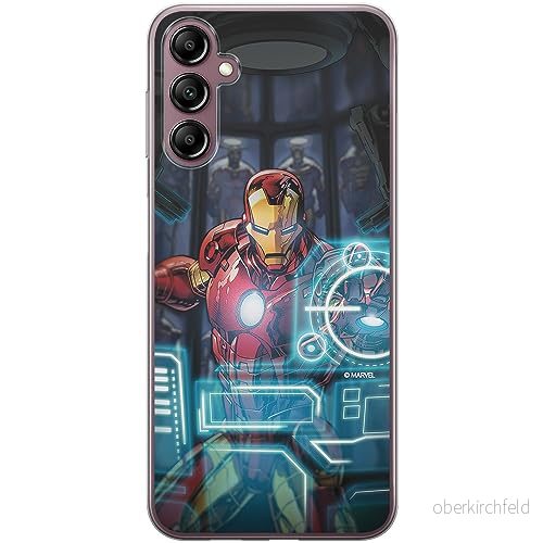 ERT GROUP mobiltelefonfodral för Samsung A14 4G/5G originalt och officiellt licensierat Marvel mönster Iron Man 034 optimalt anpassad till formen på mobiltelefonen, fodral tillverkad av TPU plast 5905511830861