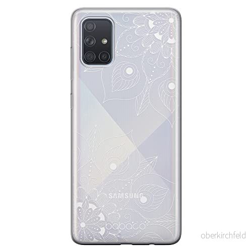 ERT GROUP mobiltelefonfodral för Samsung A71 originalt och officiellt licensierat Babaco mönster Mandalas 003 Vit optimalt anpassad till formen på mobiltelefonen, gedeeltelijk transparant 5904805823046