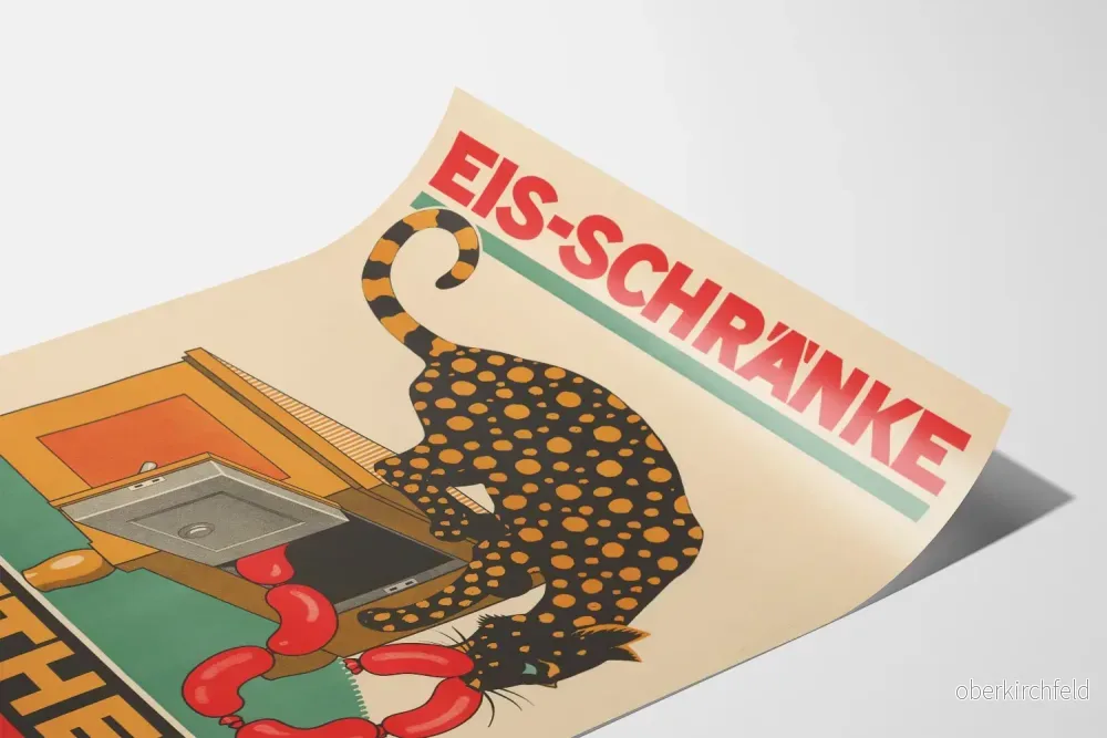 Vintageposter Panther Eis-Schranke väggdekor djurmotiv - Bild 3