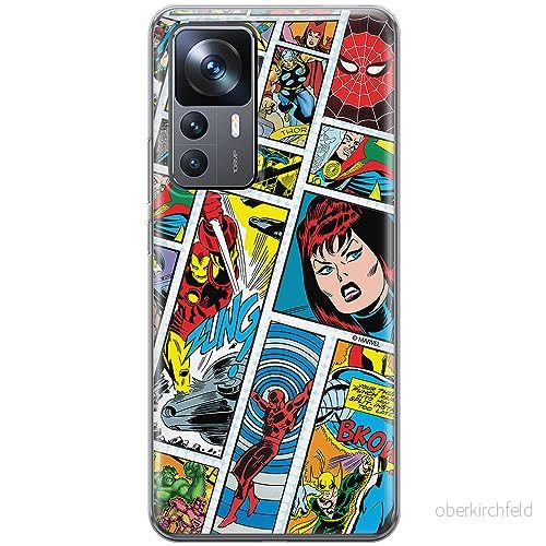 ERT GROUP mobiltelefonfodral för Xiaomi 12T/ 12T pro/ K50 Ultra originalt och officiellt licensierat Marvel mönster Avengers 034 anpassad till formen på mobiltelefonen, fodral tillverkad av TPU plast 5905511767815