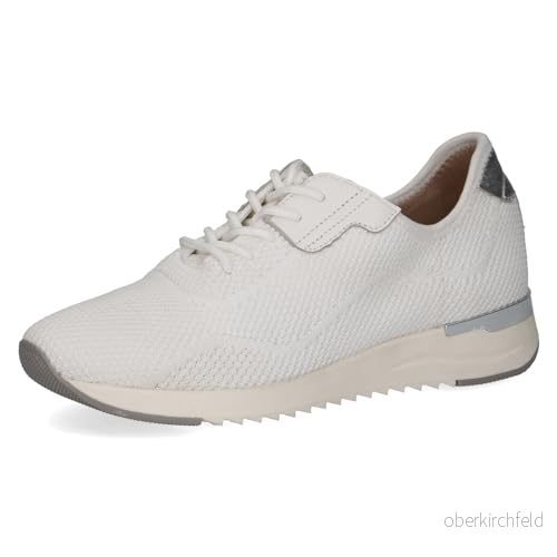 CAPRICE Damsneakers 9 23799 43, Vit stickad, 41 EU 4064216077740