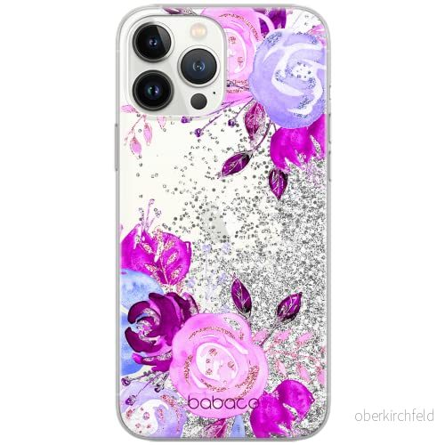 ERT GROUP mobiltelefonfodral för Apple Iphone 11 originalt och officiellt licensierat Babaco mönster Flowers 005 Vit optimalt anpassad till formen på mobiltelefonen, med glitter overflow effekt 5904805387814