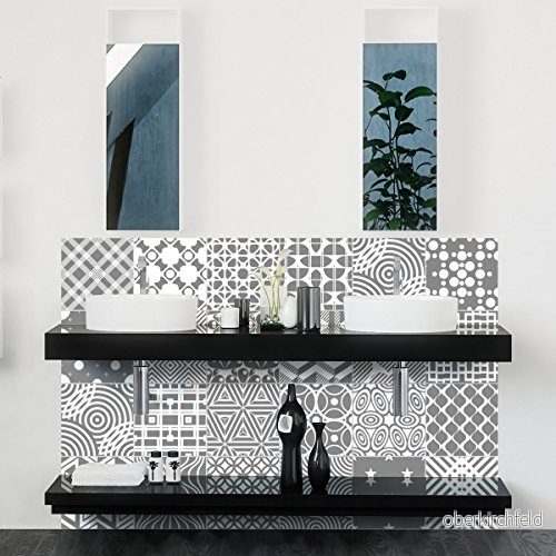 Ambiance Sticker Azulejos Design Självhäftande Cementväggplattor 10 cm - 24 st 5415231239375