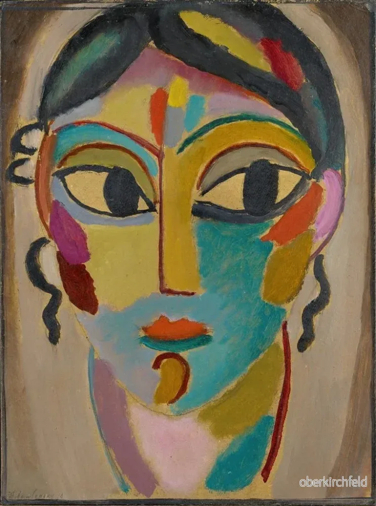 Målning Tête mystique Tête de fille de face - Alexej von Jawlensky | Konsttryck - Bild 2