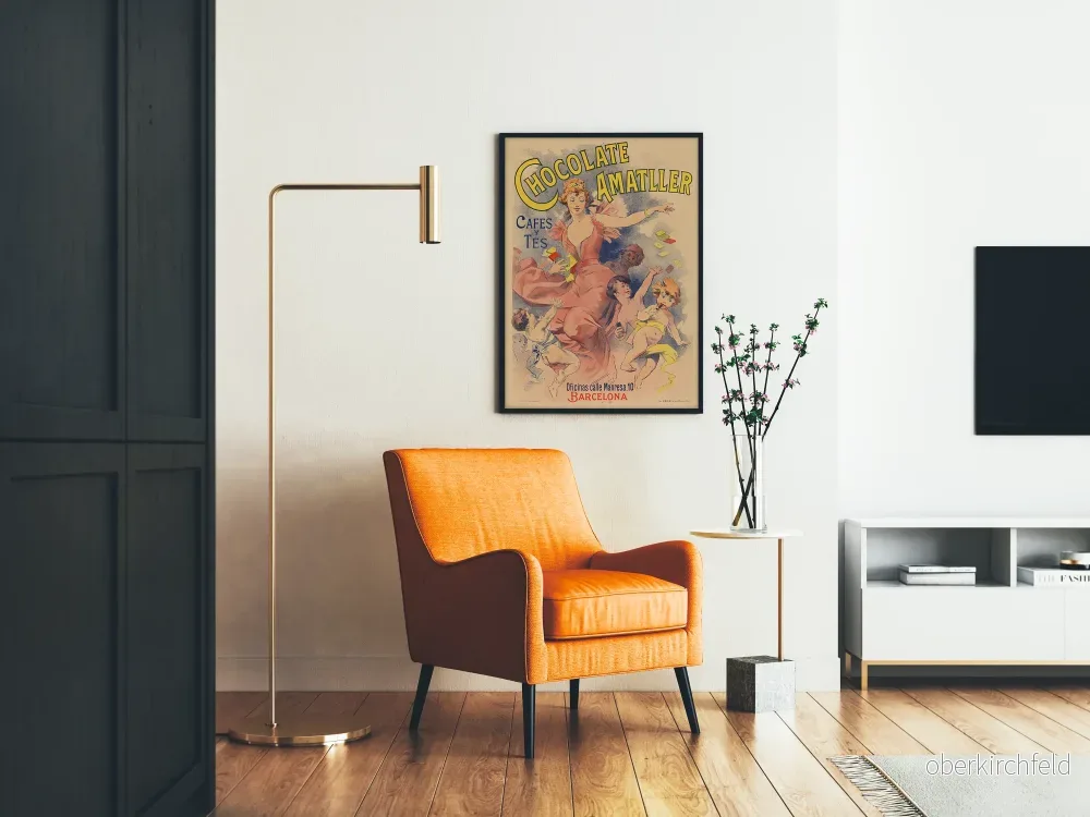 Vintageposter Chocolate Amatller Kaffe och Te - Retro Väggdekoration - Bild 2