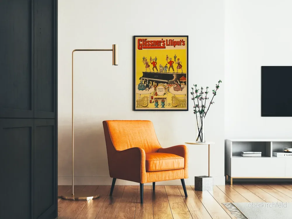 Vintageposter Glässners Liliputs för väggdekoration - Bild 2