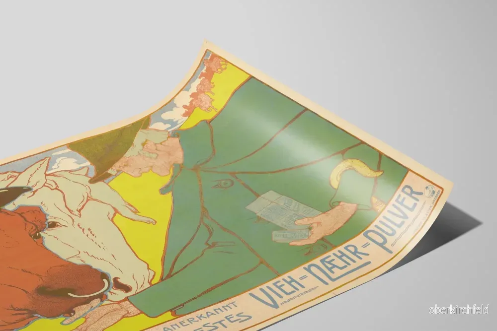 Vintage reklamposter Flora för djurfoder - Bild 2