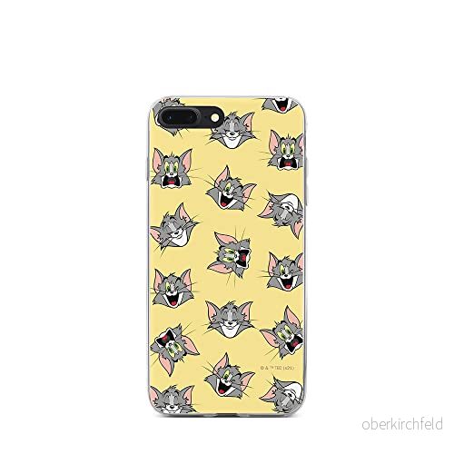 ERT GROUP mobiltelefonfodral för Apple Iphone 7 PLUS/ 8 PLUS originalt och officiellt licensierat Tom and Jerry mönster 007 Vit anpassad till formen på mobiltelefonen, fodral tillverkad av TPU plast 5904805255250