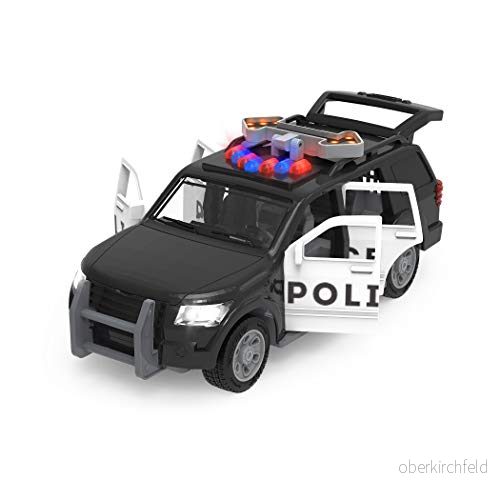 Driven by Battat Micro Polisbil 23 cm med pilar, trafikskyltar, ljus och ljud Polisleksaksbil ljud, funktioner Leksaksbil från 3 år uppåt 62243428065