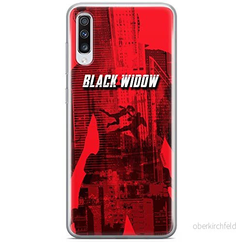 ERT GROUP mobiltelefonfodral för Samsung A70 originalt och officiellt licensierat Marvel mönster Black Widow 007 optimalt anpassad till formen på mobiltelefonen, fodral tillverkad av TPU plast 5903537660929