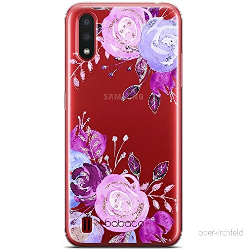 ERT GROUP mobiltelefonfodral för Samsung A01 originalt och officiellt licensierat Babaco mönster Flowers 005 optimalt anpassad till formen på mobiltelefonen, gedeeltelijk transparant 5904805385438