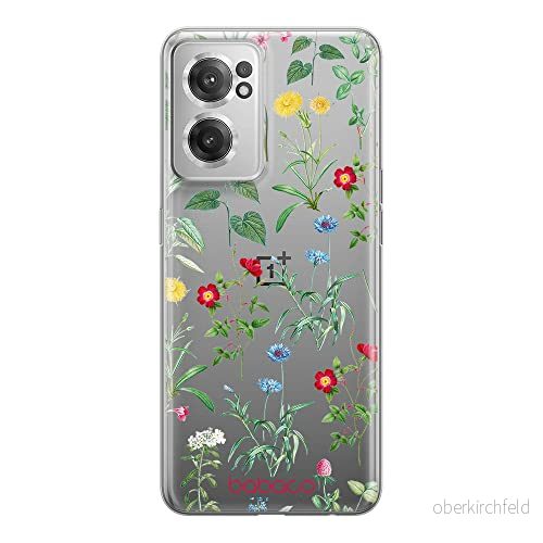 ERT GROUP mobiltelefonfodral för Oneplus NORD CE 2 originalt och officiellt licensierat Babaco mönster Flowers 042 optimalt anpassad till formen på mobiltelefonen, gedeeltelijk transparant 5905511293390