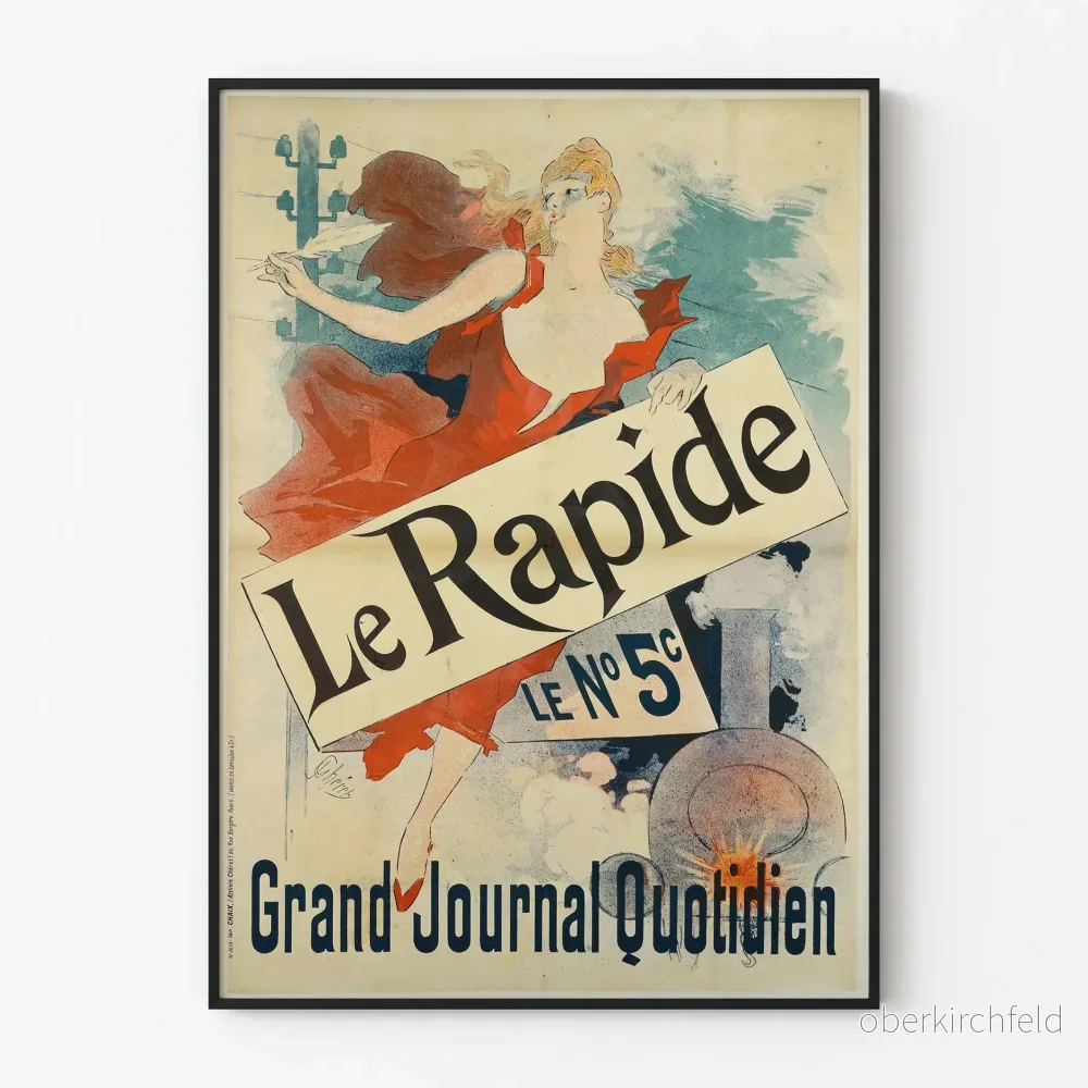 Vintageposter Le Rapide Grand Journal Quotidien