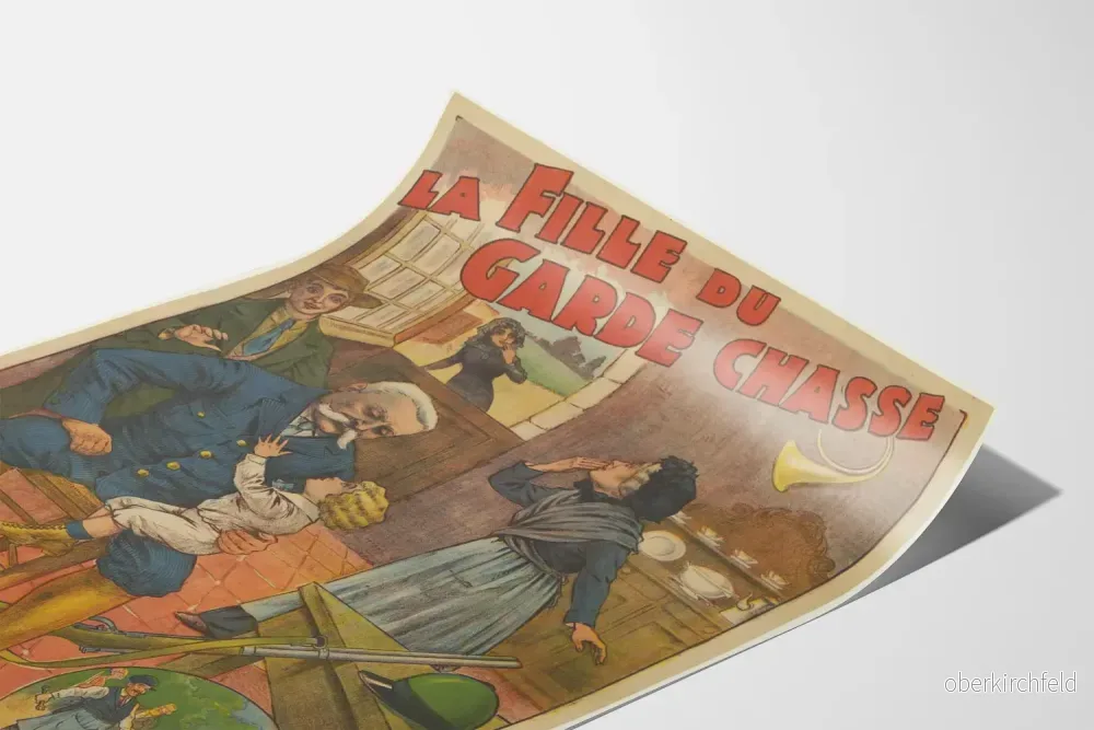 Vintageposter La Fille du Garde Chasse - Retro väggdekoration - Bild 3