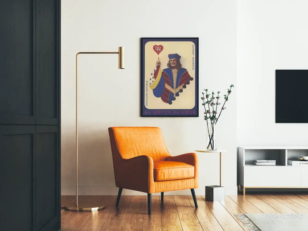 Vintageposter 'Au service du cœur' - Konstnärlig väggdekoration - Bild 2