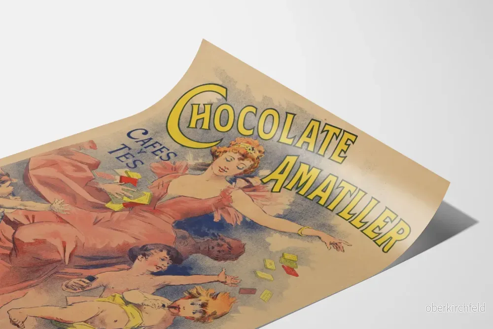 Vintageposter Chocolate Amatller Kaffe och Te - Retro Väggdekoration - Bild 3