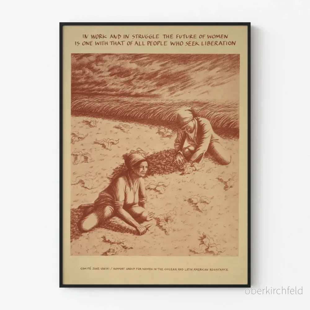 Affisch för stöd till kvinnor i den latinamerikanska motståndsrörelsen Affisch för stöd till kvinnor i den latinamerikanska motståndsrörelsen
