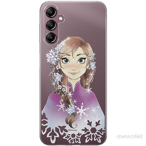 ERT GROUP mobiltelefonfodral för Samsung A14 4G/5G originalt och officiellt licensierat Disney mönster Anna 001 optimalt anpassad till formen på mobiltelefonen, gedeeltelijk transparant 5905511818067