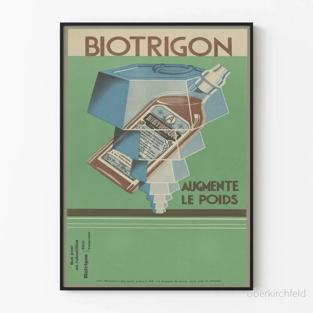 Vintageposter Biotrigon väggdekor för hälsa