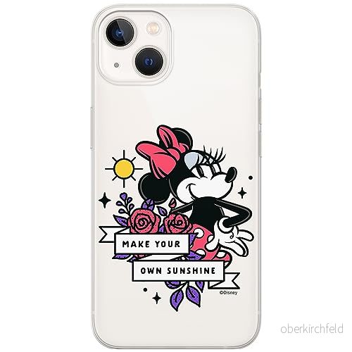 ERT GROUP mobiltelefonfodral för Iphone 13 MINI originalt och officiellt licensierat Disney mönster Minnie 073 optimalt anpassad till formen på mobiltelefonen, gedeeltelijk transparant 5905795024796