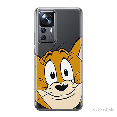 ERT GROUP mobiltelefonfodral för Xiaomi 12T/12T pro/K50 Ultra originalt och officiellt licensierat Tom & Jerry mönster 001 anpassad till formen på mobiltelefonen, gedeeltelijk transparant 5905511581206