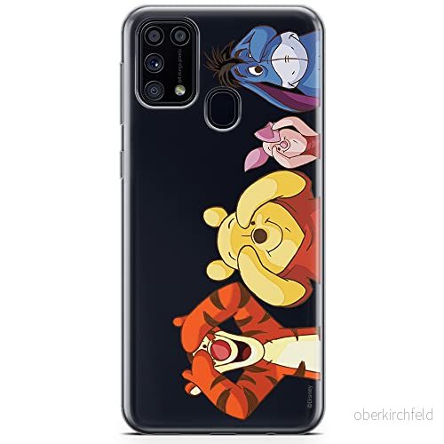 ERT GROUP mobiltelefonfodral för Samsung M31 originalt och officiellt licensierat Disney mönster Winnie the Pooh and friends 036 anpassad till formen på mobiltelefonen, gedeeltelijk transparant 5903537552651