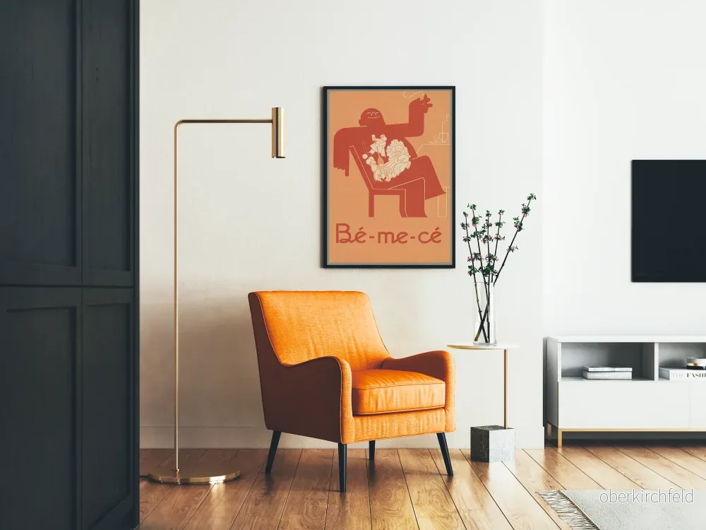 Vintageposter Bé-me-cé för retro väggdekoration - Bild 2