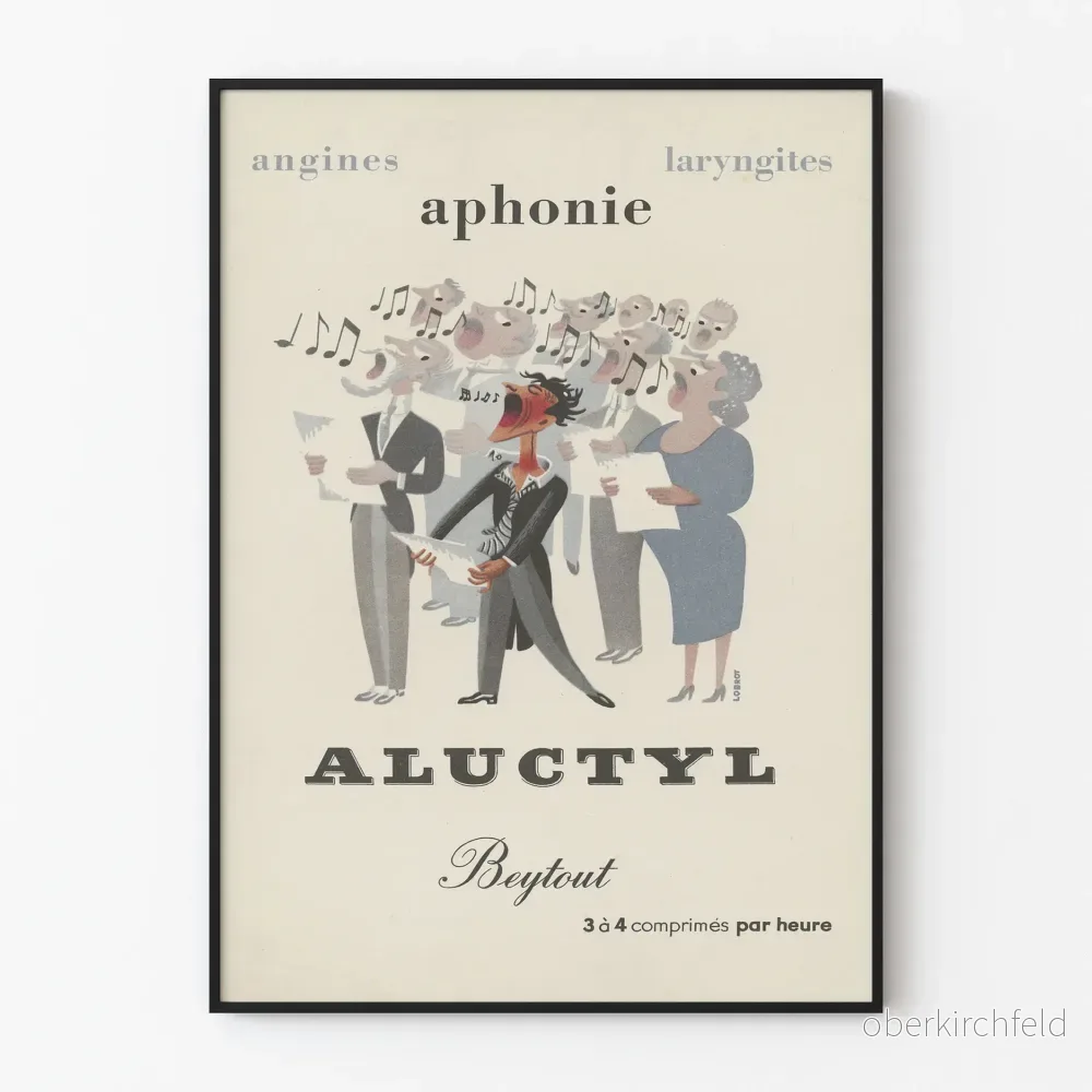 Vintageposter Aluctyl Beytout - Retro medicinsk väggdekoration