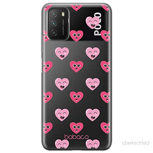 ERT GROUP mobiltelefonfodral för Xiaomi REDMI 9T originalt och officiellt licensierat Babaco mönster Hearts 006 optimalt anpassad till formen på mobiltelefonen, gedeeltelijk transparant 5904805601781