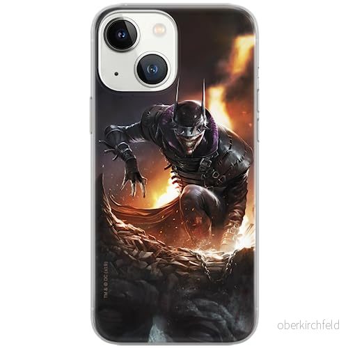 ERT GROUP mobiltelefonfodral för Iphone 13 MINI originalt och officiellt licensierat DC mönster Batman Who Laughs 001 Vit optimalt anpassad, fodral tillverkad av TPU plast 5903932880649