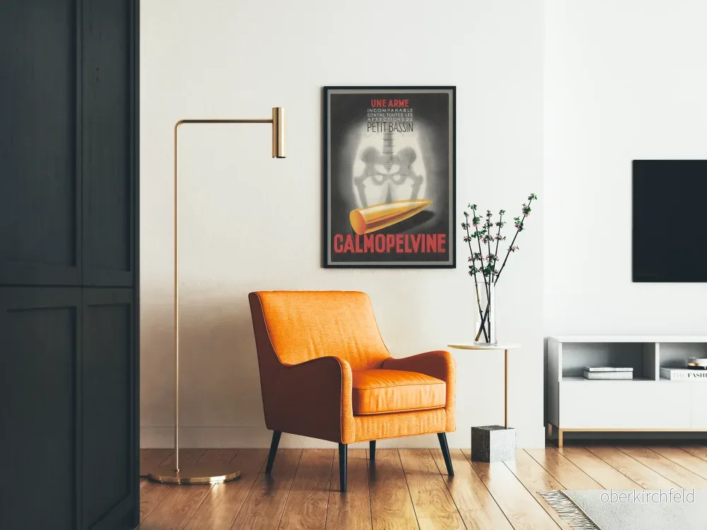 Vintageposter Calmopelvine - Retro medicinsk väggdekoration - Bild 2