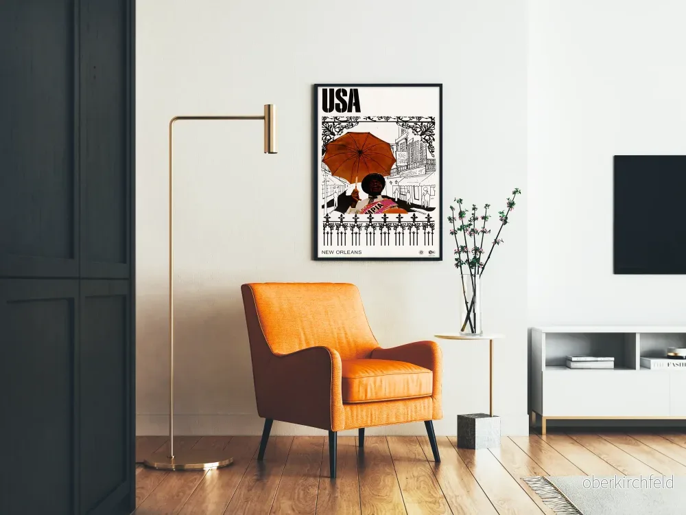 Vintageposter New Orleans USA - Konstnärlig väggdekoration - Bild 2