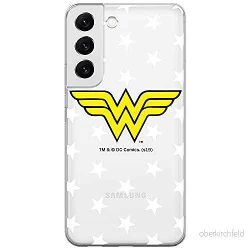 ERT GROUP mobiltelefonfodral för Samsung S22 originalt och officiellt licensierat DC mönster Wonder Woman 006 optimalt anpassad till formen på mobiltelefonen, gedeeltelijk transparant 5904805304484