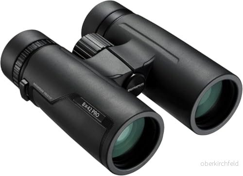 Olympus 8 x 42 PRO binokulära, ljus, hög kontrast, robust, vattentät, fog-fri, smal, enkel design perfekt för resor, vandring, sport och naturobservation även vid stängningsområdet 4545350052522