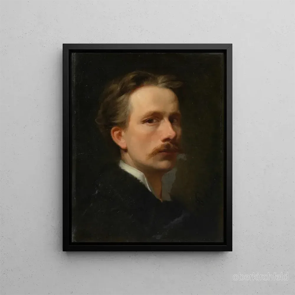 Målning självporträtt av Auguste César – August Cesar Målning självporträtt av Auguste César – August Cesar