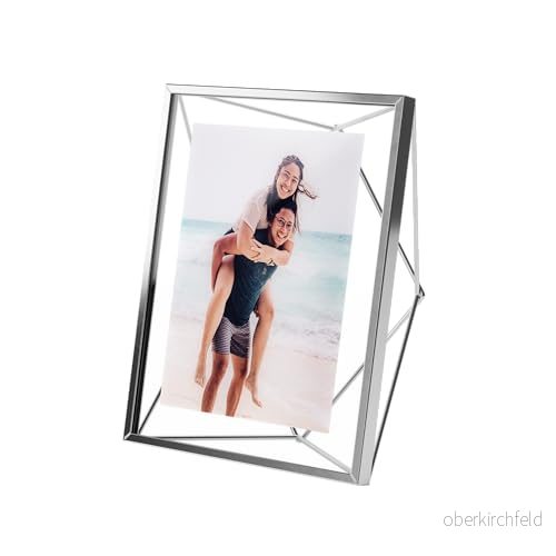 Umbra Prisma bildram, 5 x 7 fotodisplay för skrivbord eller vägg, krom 28295432993