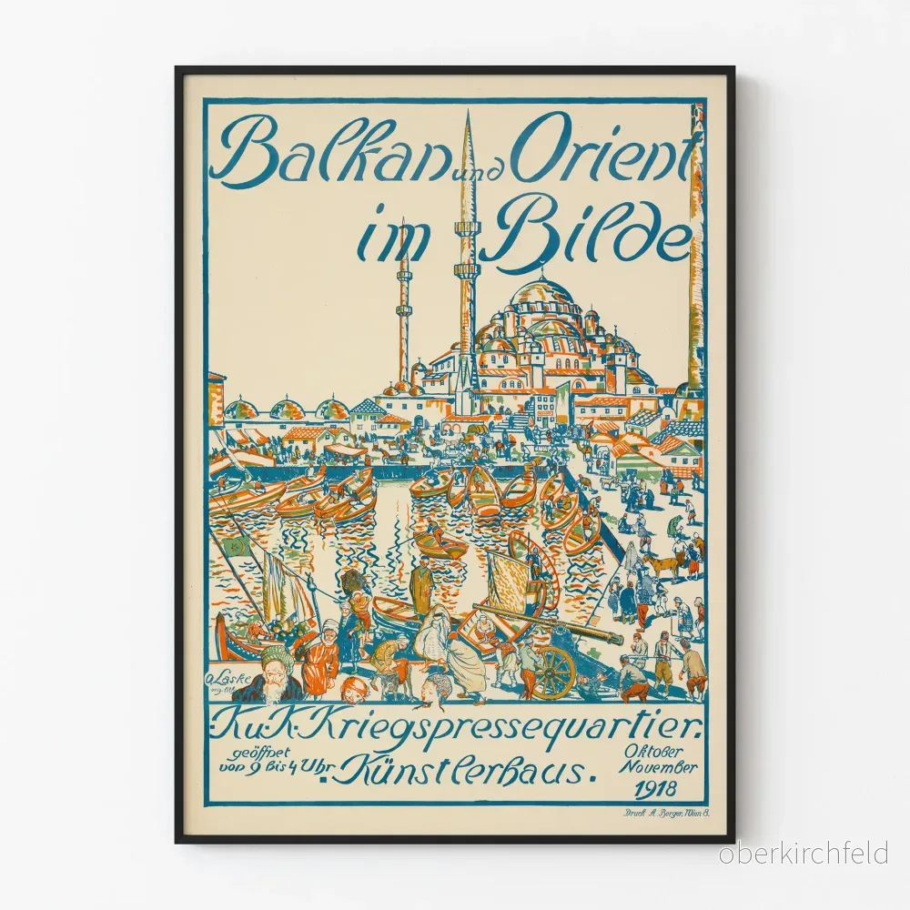 Vintageaffisch från Balkan- och Orientutställningen 1918