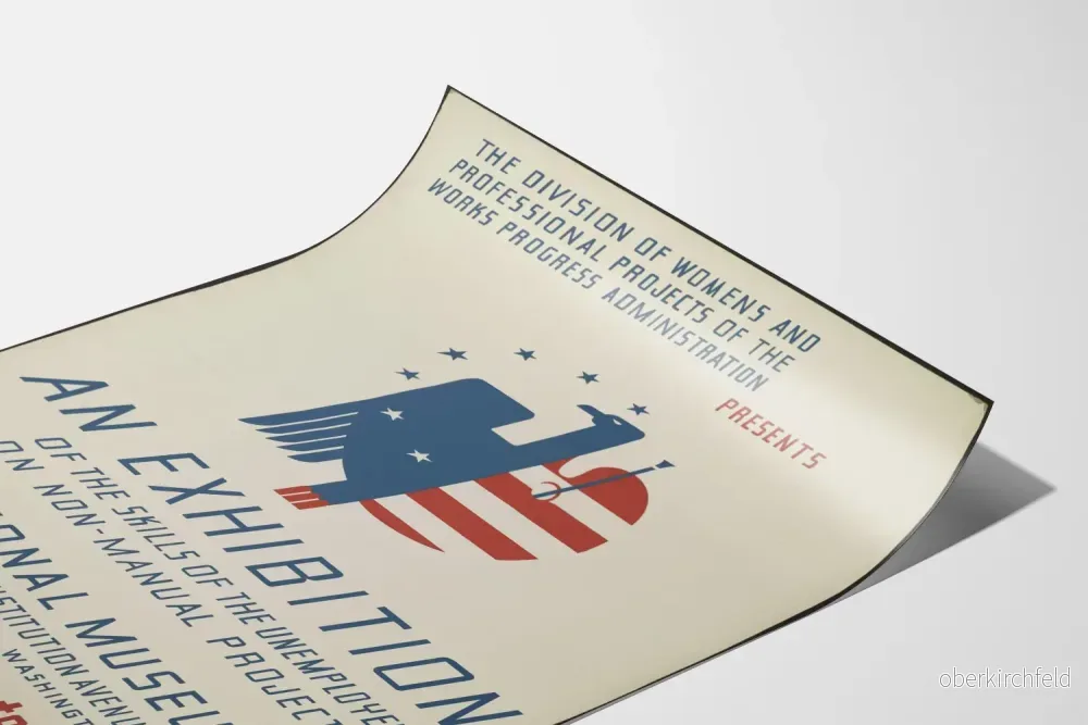 Vintageposter för arbetslösas kompetensutställning - Amerikansk väggdekoration - Bild 3
