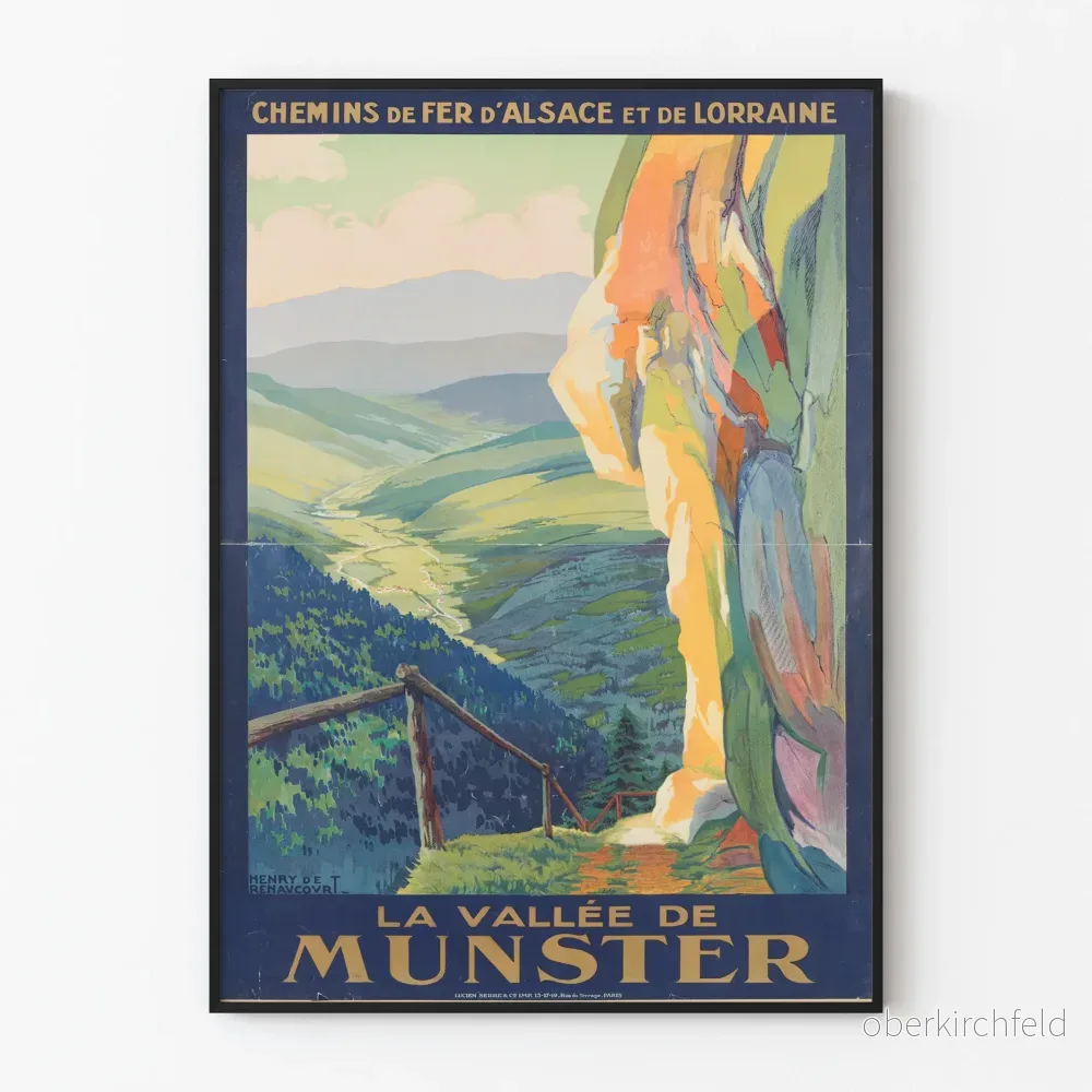 Vintageposter La Vallée de Munster – Chemins de Fer d’Alsace et de Lorraine Vintageposter La Vallée de Munster – Chemins de Fer d’Alsace et de Lorraine