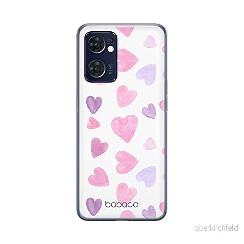 ERT GROUP mobiltelefonfodral för Oppo RENO 7 5G originalt och officiellt licensierat Babaco mönster Hearts 005 optimalt anpassad till formen på mobiltelefonen, gedeeltelijk transparant 5905511313364