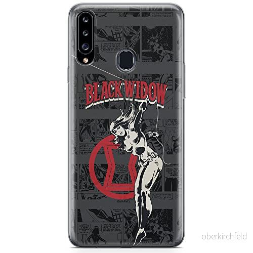 ERT GROUP mobiltelefonfodral för Samsung A20S originalt och officiellt licensierat Marvel mönster Black Widow 006 optimalt anpassad till formen på mobiltelefonen, fodral tillverkad av TPU plast 5904805442247