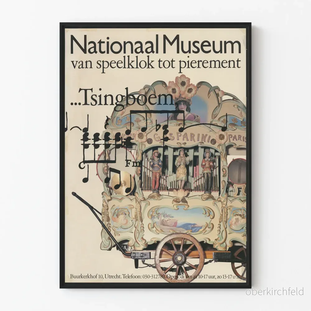 Dekorativ poster för Nationalmuseet för musikur