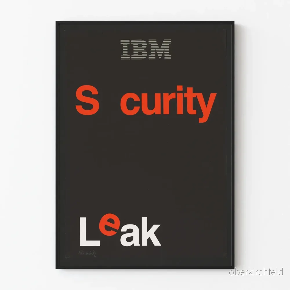 IBM Security läckage poster minimalistisk design
