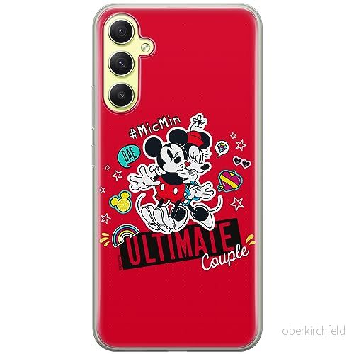 ERT GROUP mobiltelefonfodral för Samsung A34 5G originalt och officiellt licensierat Disney mönster Mickey & Minnie 012 optimalt anpassad till formen på mobiltelefonen, fodral tillverkad av TPU plast 5905511773199