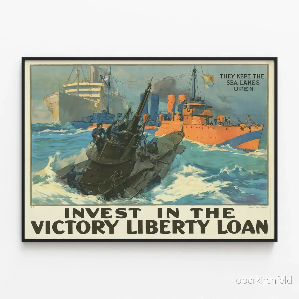 Vintage marinposter för dekoration Victory Liberty Loan