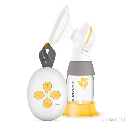 Medela Enkel solo elektrisk bröstpump, tyst drift, USB uppladdningsbar, med PersonalFit Flex Shield teknik och 2 Phase Expression 7612367075046