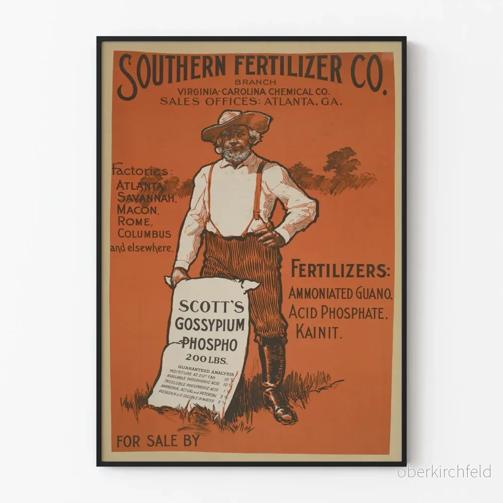 Vintageposter från Southern Fertilizer Co. – Retro industriell väggdekoration Vintageposter från Southern Fertilizer Co. – Retro industriell väggdekoration
