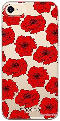 ERT GROUP mobiltelefonfodral för Apple Iphone 7/8/ SE 2/ 3 originalt och officiellt licensierat Babaco mönster Flowers 018 Vit anpassad till formen på mobiltelefonen, gedeeltelijk transparant 5903932633429