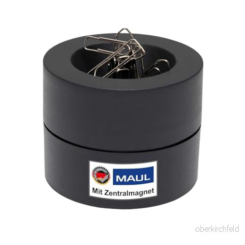 Maul Magnetisk Pappersklipphållare, Ø 73 mm, H66 Svart 4002390001687